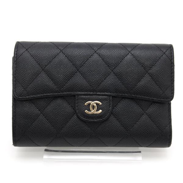 超美品　近年タイプ　シャネル　マトラッセ　ミディアム　フラップ　三つ折り財布 CHANEL - CHANEL シャネル マトラッセ クラシック スモール