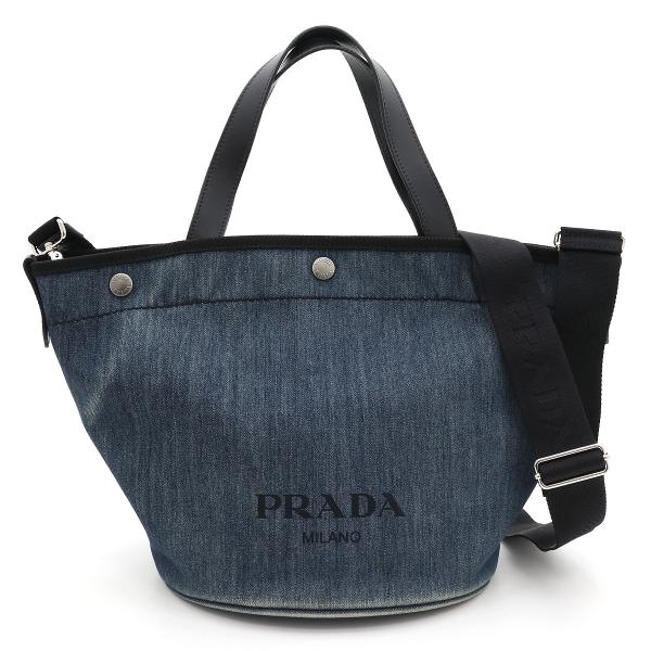PRADA（プラダ） トートバッグ 2way デニム レザー 1BG244 ブルー