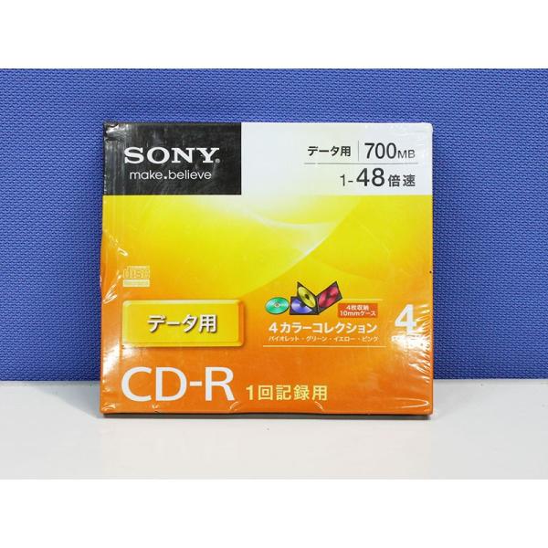 4CDQ80GX SONY データ用CD-R 1-48倍速 10mmケース 4枚【未開封品