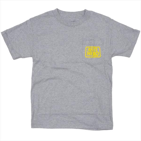 Tシャツ スケートボード アンタイヒーロー Antihero Reserve Pocket Heather Yellow