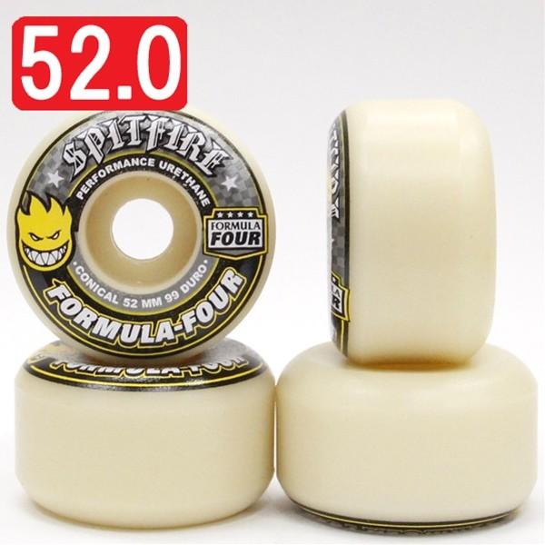 スケートボード SPITFIRE F4 99D CONICAL YELLOW 52mm Spitfire Wheels F4 99D Conical Yellow Print 52mm - Orchard