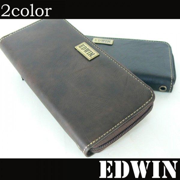 Edwin 長財布 財布 メンズ 男性用 フェイクレザー 合皮 ラウンドファスナー サイフ ビジネス プライベート 社会人 高校生 大学生 高級感 大人 人気 Sa9 Buyee 日本代购平台 产品购物网站大全 Buyee一站式代购 Bot Online