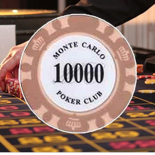 ポーカーゲーム ポーカーチップ (数字表記10000) 1枚 モンテカルロ