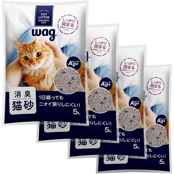 wag 猫砂 システムトイレ用 6L×5袋 Amazon | [Amazonブランド] Wag 無香 システムトイレ用 猫砂