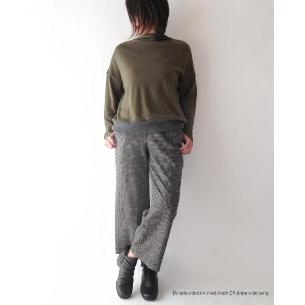 両面起毛スマートワイドパンツ ストライプ グレンチェック ミセスファッション 40代 50 代 60代 70代 アラフォー 春 秋 冬 母の日 プレゼント Buyee Buyee Japanese Proxy Service Buy From Japan Bot Online