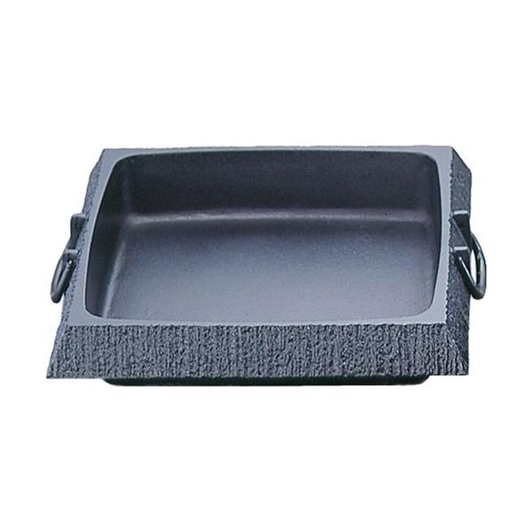 岩鋳 Iwachu すき焼き鍋 石庭角大 黒焼付 内寸24×24cm IH対応 南部鉄器 20027