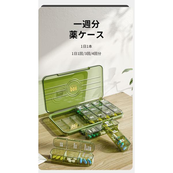 薬ケース 薬 カレンダー 1週間分 薬整理 1日1/3/4回分 透明 薬箱 薬収納 薬入れ 飲み忘れ防止 お薬 整理 収納 服薬管理 携帯用