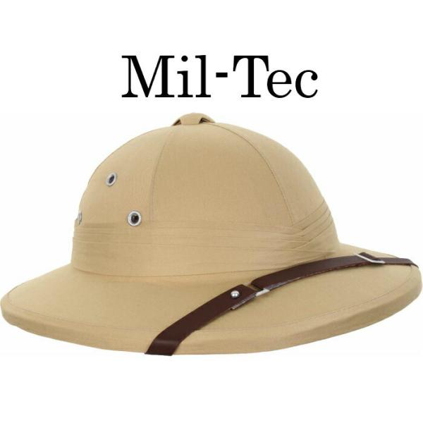 正規販売 Mil-Tec ヘルメット フランス陸軍 Pith Helmet サンヘルメット - KHAKI