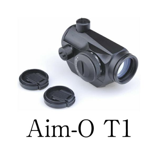 【正規販売店】 Aim-O T1 ドットサイト タイプ レプリカ レッド＆グリーンドット ブラック エアガン おすすめ 実物 電動ガン スコープ 実銃 ダットサイト ホビー