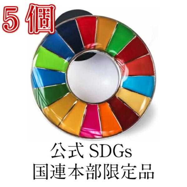 【正規販売店】 国連本部限定販売 SDGs ピンバッジ 日本未発売 UNDP 丸みタイプ 5個 バッチ 国連 おすすめ 正規品 sdgs 17 目標 公式