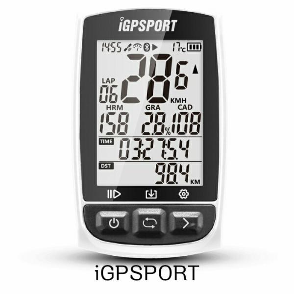 ＼正規販売店／ GPS自転車コンピュータANT+機能付き iGPSPORT iGS50E 大画面サポートのサイクルコンピュータハートレートモニタとスピードケイデンス 白