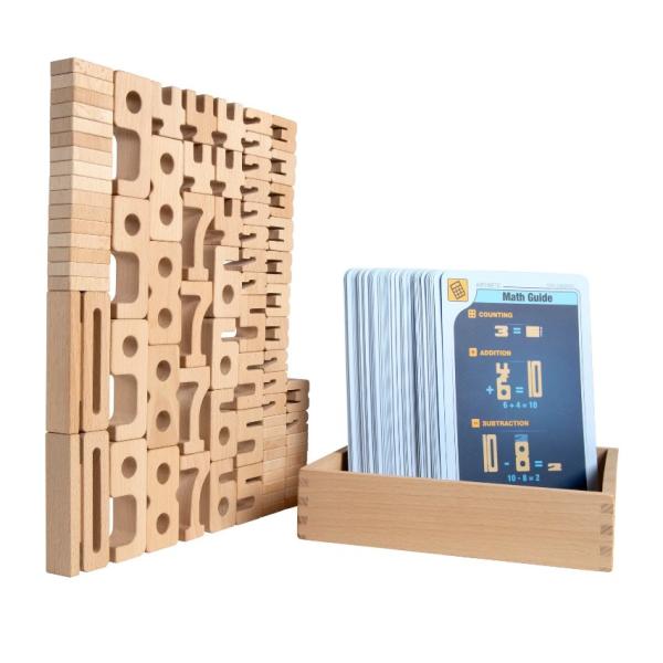 【正規販売店】 GLADANA 【遊びながら数字を学ぶ】サムブロックス Sumblox 積み木 知育玩具 木製 パズル 日本語対訳表付属 (Sumblox ミニベーシックセット)