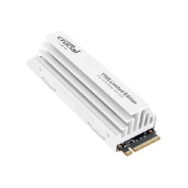 Crucial 2024 T705 2TB PCIe Gen5 NVMe M.2 SSD ホワイト