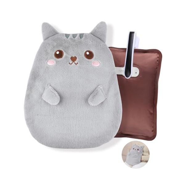 超可愛な動物柄ねこ/ねこ/-・Size:ねこ・急速充電・最大8時間保温・お湯の不要従来の注水式湯たんぽのようにお湯を入れ替える必要はなく、本体を電気で発熱・蓄熱する充電式湯たんぽです。コードレスのため蓄熱すればどこでも使えて便利です。寒い冬...