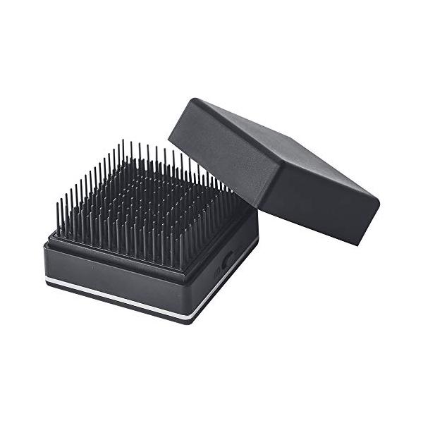 他サイト： SALONIA サロニア スクエアイオンブラシ 男女両用 ブラックの商品画像