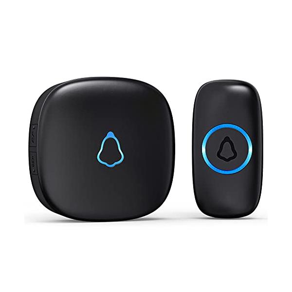 他サイト： SECRUI ワイヤレスチャイム 玄関チャイム 送信機 電池式 屋外 防水 工事不要 室内 受信機 コンセント 音と光で呼び出し 7色提示ledの商品画像