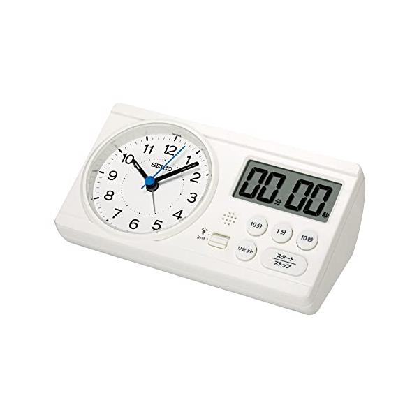 他サイト： セイコークロック(Seiko Clock) 目覚まし時計 置き時計 知育 百ます計算 陰山英男モデル スタディタイム 白 60×160×88mmの商品画像