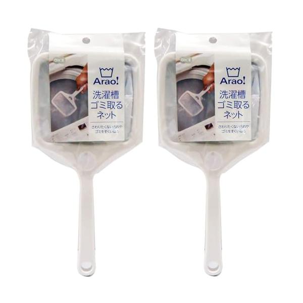 他サイト： オーエ 洗濯機 フィルター 白 縦29×横14×奥行10cm Arao! 洗濯漕 ネット ゴミ取る 収納に便利な吸盤フック付き 触りたくない汚れの商品画像