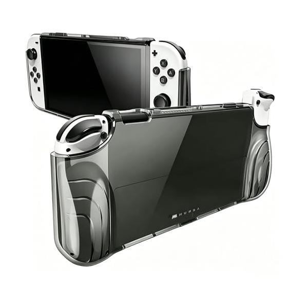 Mumba Nintendo Switch OLED 2021用ケース 有機ELモデル 保護カバー TPUグリップ付き 全面保護 傷防止 指紋防