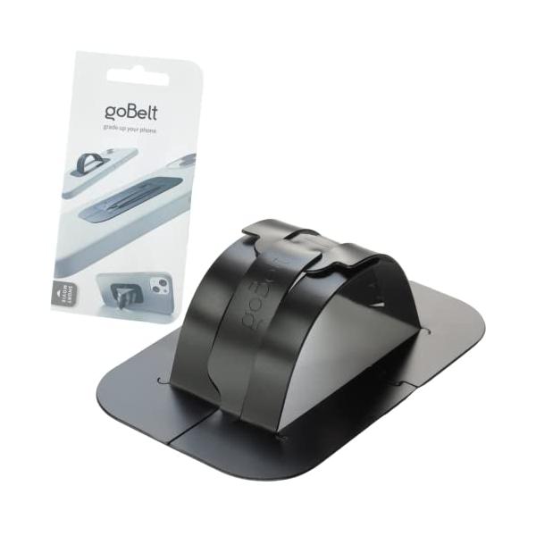 スマホリング goBelt C1 黒 薄型 1mm ワイヤレス充電対応 スマホスタンド ドイツ製 ブラック 1個