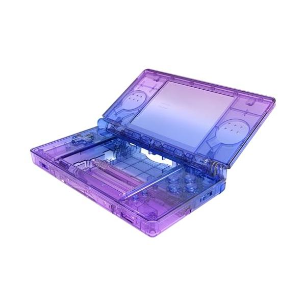 eXtremeRate ds liteに対応用組み立て式カスタムシェルクリア素材、ボタンも付き、ニンテンドーdsライトに対応用スクリーンレンズブ