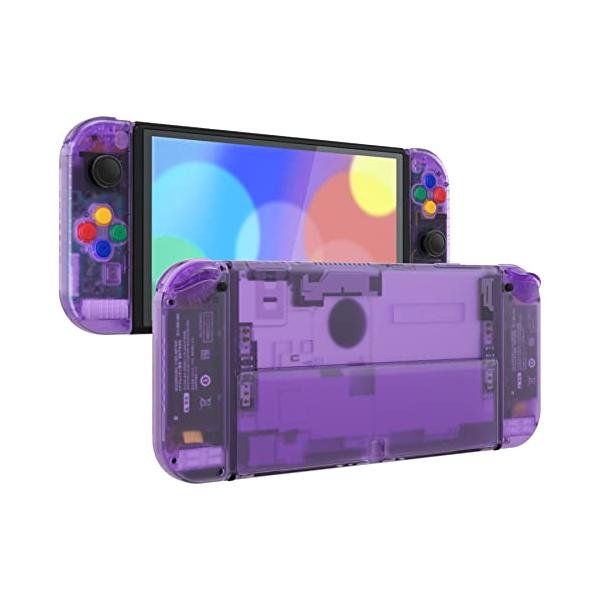 本体ではない-eXtremeRate switch oledに対応用クリア素材バックプレート&amp;PCスイッチ 背面スタンド、switch 有機el
