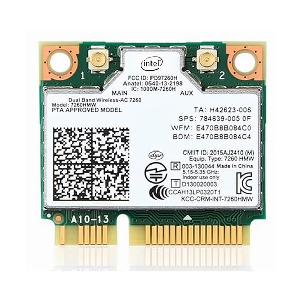 他サイト： Intel Dual Band Wireless-AC 7260 7260HMW 無線LAN WiFiカード ac7260 Bluetoothの商品画像