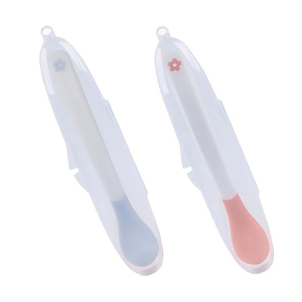 離乳食スプーン 2本セット 温度で色が変わる 温感スプーンの商品画像