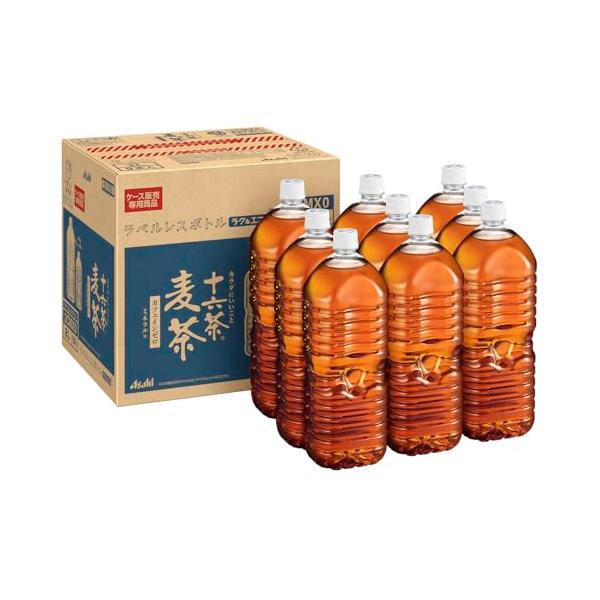 他サイト： アサヒ飲料 アサヒ 十六茶麦茶 ラベルレスボトル 2L×9本 [お茶] [ノンカフェイン]の商品画像