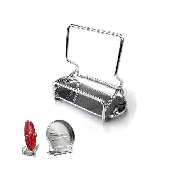 他サイト： 燕三条製 鍋蓋用スタンド TS-FT TSBBQ ダッチオーブン 鍋蓋置き 軽量 安定 ステンレス製 タブレットスタンド まな板置き W125×の商品画像