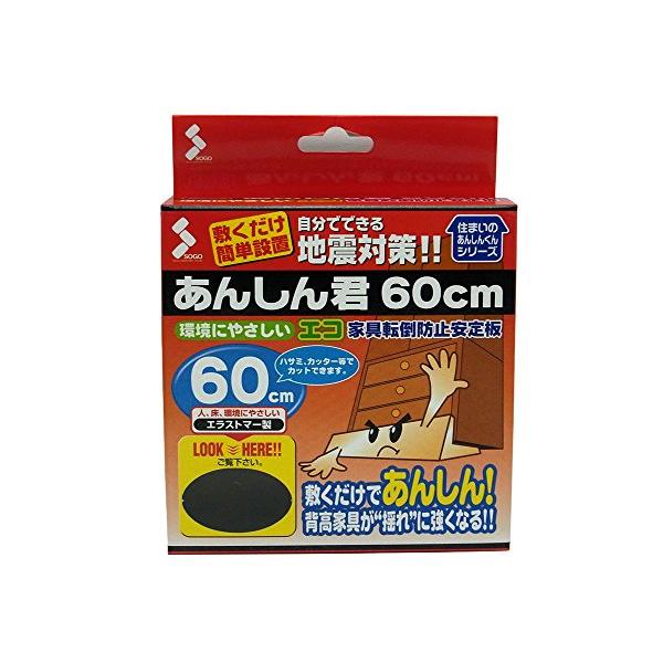 他サイト： ソーゴ エコ 家具転倒防止安定板 あんしん君 60cm 1本入 クリアー eco-600Lの商品画像