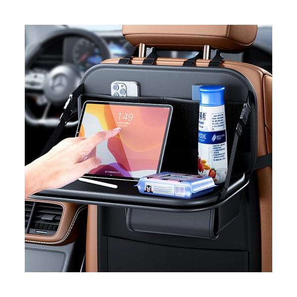 他サイト： TATACLEA 車用収納ポケットカーシートバック車用収納袋 車吊り下げバッグ 後部座席用収納袋 多機能収納袋 小さなダイニングテー 折りたたみの商品画像