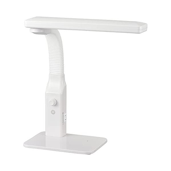 オーム電機 LEDデスクスライト 調光機能付き DS-LD95CG-W/RA93 06-3684 OHM