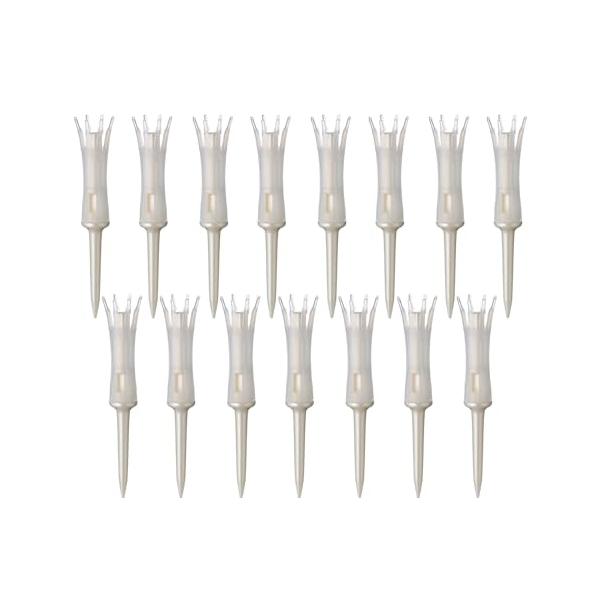 他サイト： Tabata(タバタ)リフトティーソフト 超ロング 15本入 見つけやすい パールホワイト ゴルフ ティー 段付き プラスチックティー 46mmの商品画像