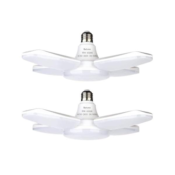 他サイト： Batone LEDガレージライト 80W ペンダントライト シーリングライト5灯式 角度調節 省エネ 駐車場 倉庫 ジムなどに対応 作業灯 折の商品画像