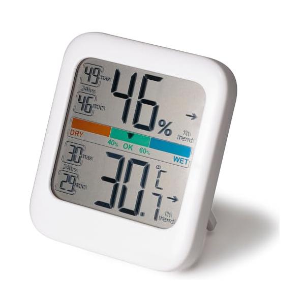 他サイト： HATUSOKU デジタル 温湿度計 最高最低温湿度表示 温度計 湿度計 室温計 てのひらサイズ スタンド 吊り下げ マグネット ON03の商品画像