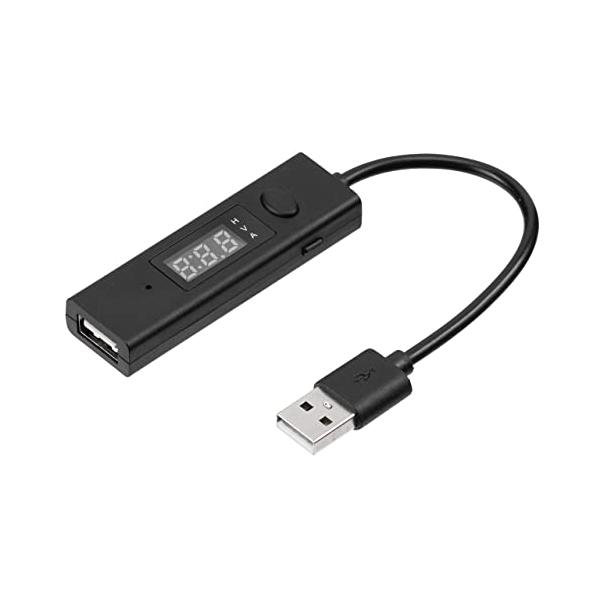 他サイト： サンワダイレクト USB タイマー 電源オフタイマー 電流 電圧チェッカー 過充電防止 3A対応 Type-A USB2.0 ブラック 500-の商品画像