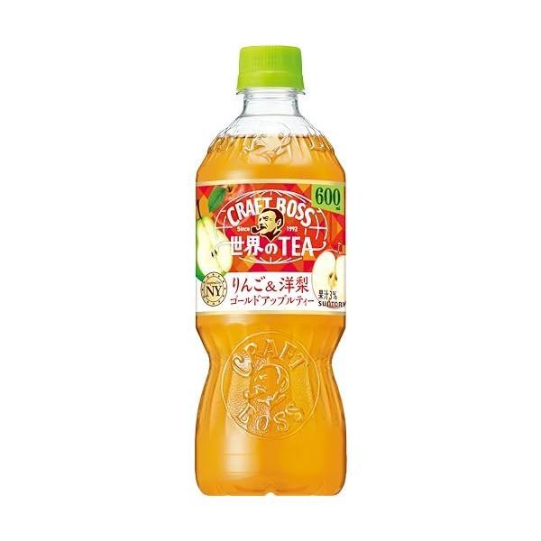 サントリー ボス BOSS クラフトボス りんご＆洋梨 ゴールドアップルティー 紅茶 世界のTEA 600ml×24本