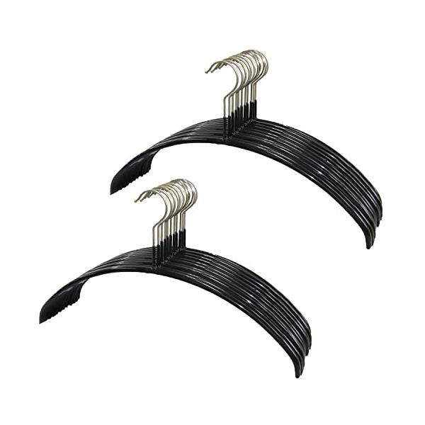 他サイト： マワ すべり落ちない ハンガー 人体ハンガー ドイツ製 20本組 116066 ブラック 40×22×1cm 3120 10年の商品画像