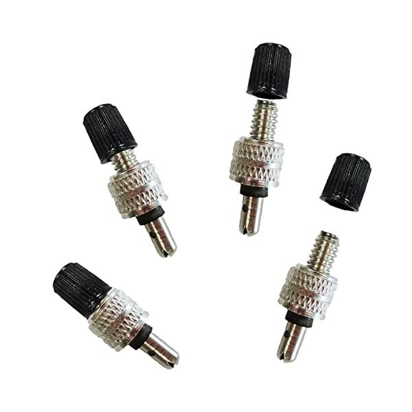 他サイト： reiri 自転車 虫ゴム 不要 スーパーバルブ 英式 (ブラック4個) 取説付き むしゴム不要 バルブの商品画像