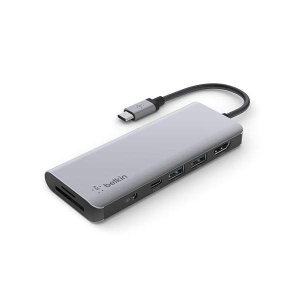 他サイト： Belkin 7-in-1 USB-Cハブ 100W PD対応 3.5mmイヤホンジャック 4K HDMI出力 10Gbps高速データ転送 USの商品画像