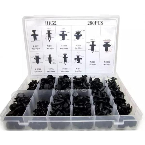 他サイト： Deepaプッシュリベット クリップ 10種類 280個セット トヨタ スズキ 日産 クリップ スバル 車 クリップ ピン ケース付きの商品画像