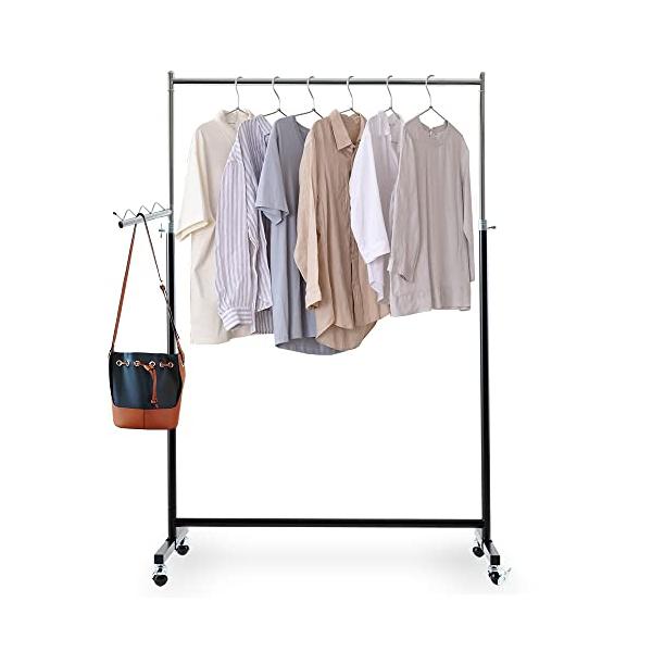 他サイト： アイリスプラザ(IRIS PLAZA) ハンガーラック シングル 耐荷重80kg ブラック CW3001-95 パイプハンガーの商品画像