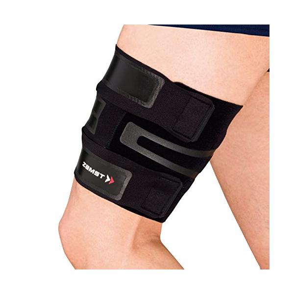他サイト： ザムスト(ZAMST) 太もも 用 薄型 サポーター FILMISTA THIGH (フィルミスタ サイ) ブラック Sサイズ 377801の商品画像
