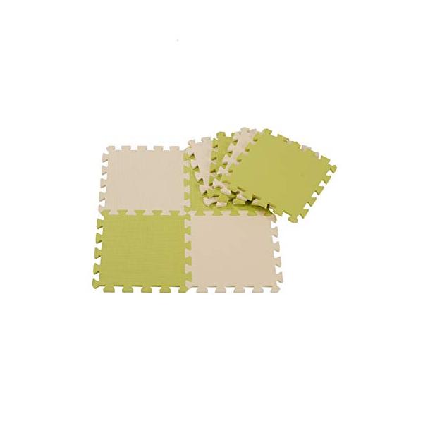 他サイト： シービージャパン(CB JAPAN) ジョイントマット [防音 衝撃吸収] グリーン×ベージュ 30×30cm 8枚組 抹茶 やわらかジョイントの商品画像