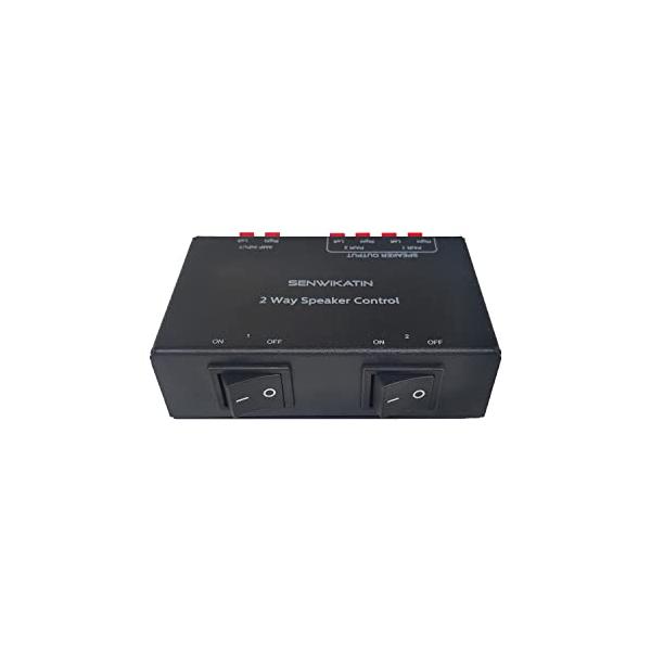 SENWIKATIN 2チャンネルスピーカースイッチャーセレクタボックス