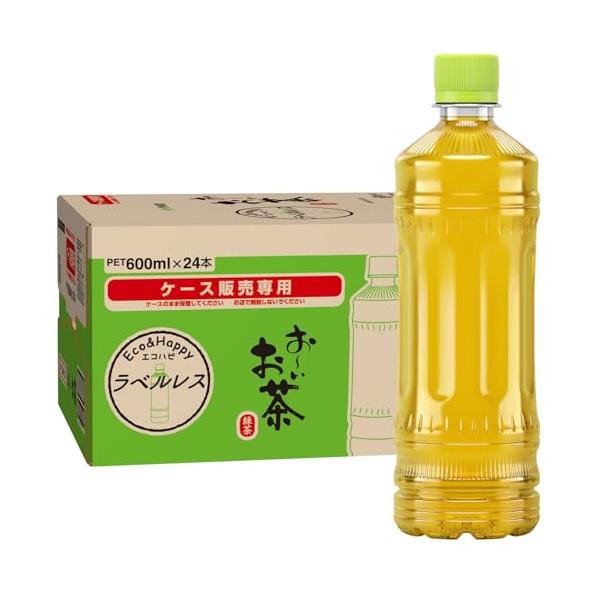 伊藤園 ラベルレス おーいお茶緑茶 PET 600ml×24本