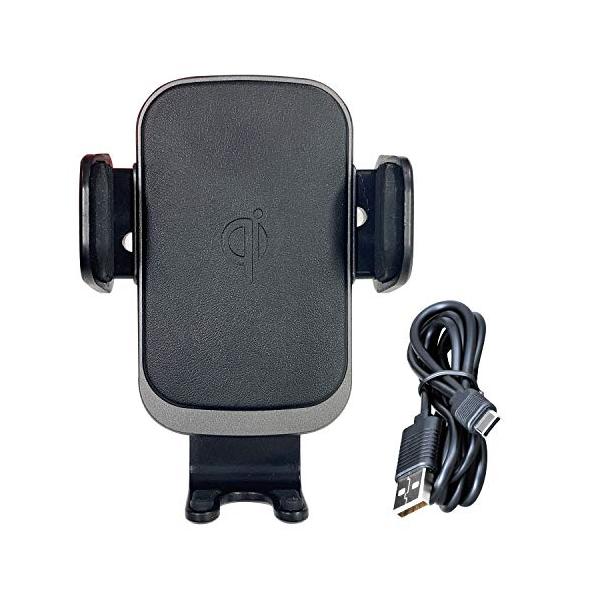 他サイト： セイワ(SEIWA) 車内用品 Qiワイヤレス充電器 専用マウント取付用スマホホルダー IMP067 ブラック 出力10W TYPE-Cケーブルの商品画像