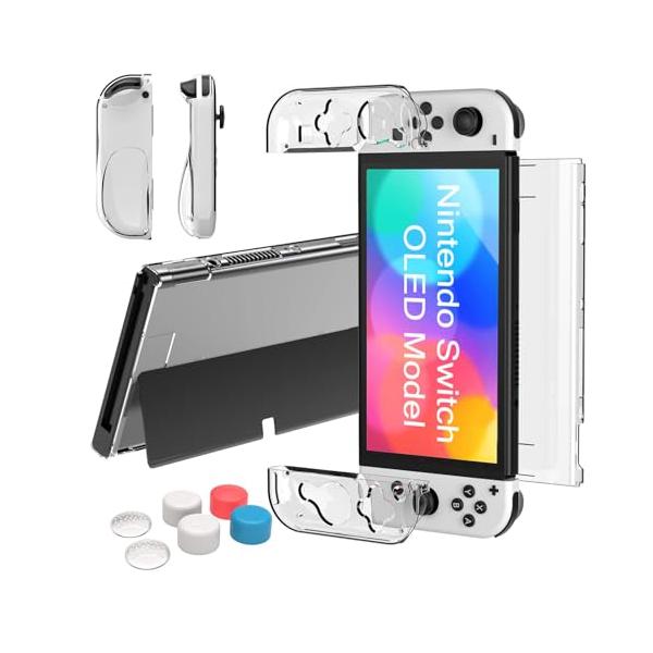 Teyomi Switch oled カバー Switch 有機ELモデル カバー 分体式設計 着脱簡単 ドック対応 全面保護 PC材質 薄型