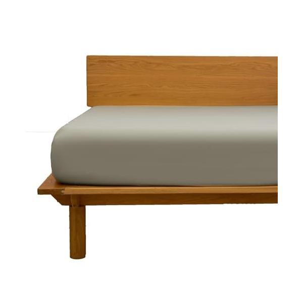 ボックスシーツ ワイドダブルロング 長さ210cm マチ30cm 幅155cm ベッドシーツ 綿100 マットレスカバー 全周ゴム 着脱簡単 B